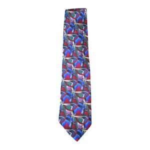 J.GARCIA 100%‎ Silk Neck Tie Alien Craft Multicolor